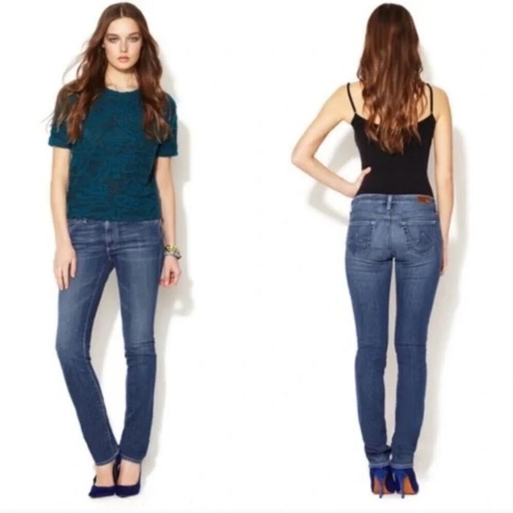 AG Adriano Goldschmied The Premiere‎ Skinny Straight Jeans Blue Women 25R